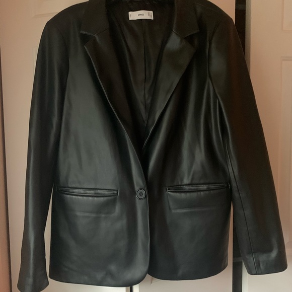 Jackets & Blazers - Faux leather blazer